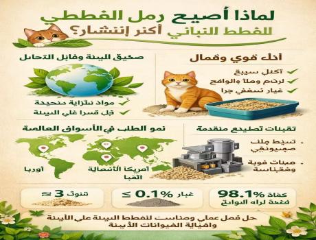 لماذا أصبح رمل القطط النباتي أكثر انتشارًا؟